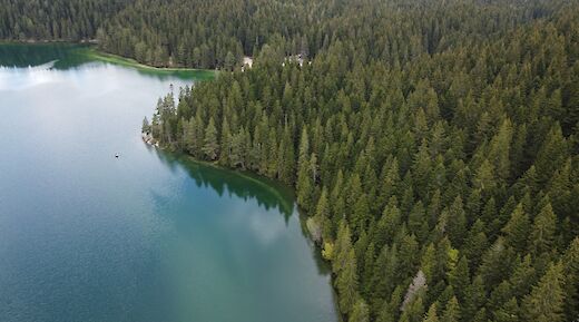Aerial view, Crno Jezero, Zabljak, Montenegro. Anton Lukin@Unsplash