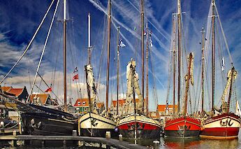 Old wooden boats in Vollendam, Holland. Herve Simon@Flickr