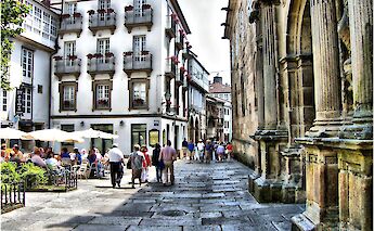 Outdoor dining in Santiago de Compostela, Spain. JoseLuisCernadasIglesias@Flickr