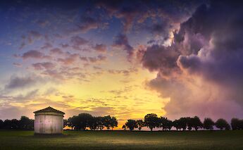 Sunset in Arzua, Spain
