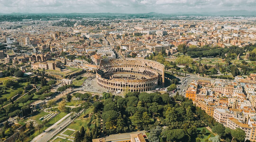 Aerial view of the historic city of Rome, Italy. Spencer Davis@Unsplash