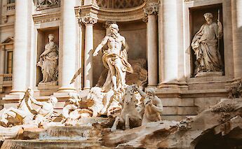 Close up of Fontana di Trevi, Rome, Italy. Unsplash: Chris Czermak