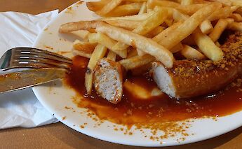 Currywurst is a German favorite! CC:Ziko van Dijk