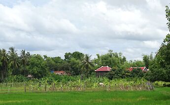 Houses on an Island in the Mekong River, Cambodia. Flickr: Adam Jones