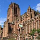 Blue skies over the Angelican Cathedral, Liverpool, England. Steve Knight@Flickr