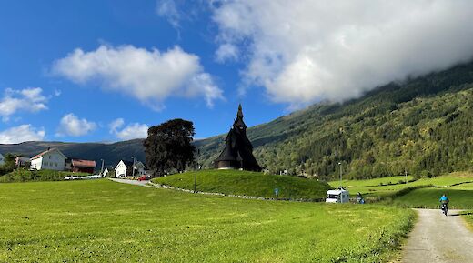 Kaupanger Stave Church in Sogndal, Vestland, Norway. ©BikeTours