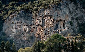 King's Rock Tombs, Dalyan, Turkey. Unsplash:Ray Harrington