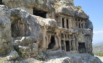 Rock Tombs, Fethiye, Turkey. Unsplash:Nafi Durmus
