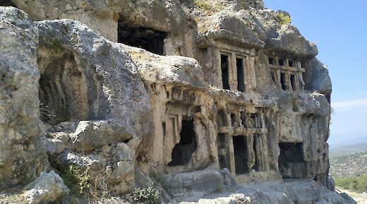 Rock Tombs, Fethiye, Turkey. Unsplash:Nafi Durmus