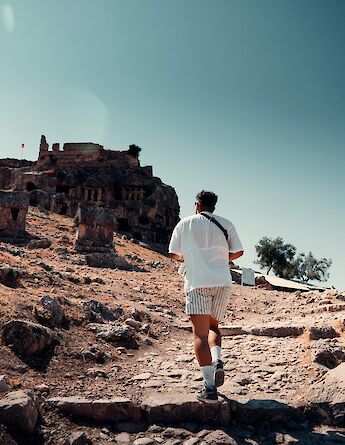 Walking up to the ruins, Fethiye, Turkey. Unsplash:Oguz Yagiz Kara