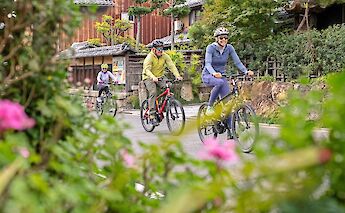 Biking through Japanese villages!