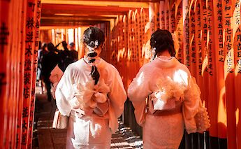 Geisha girls in Kyoto, Japan