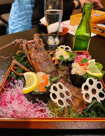 Fresh seafood dinners in Kyoto, Japan.