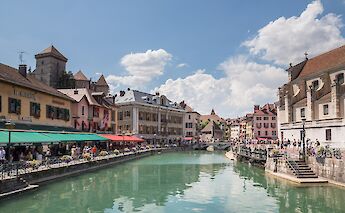 Thiou River through Annecy, France. CC:Dmitry A. Mottl