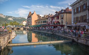 Thiou River through Annecy, France. CC:Dmitry A. Mottl