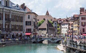Thiou River through Annecy, France. CC:Dmitry A. Mottl