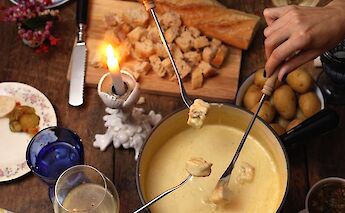 Fondue Savoyarde is a favorite from the French region of Savoie. CC:Juliano Mendes