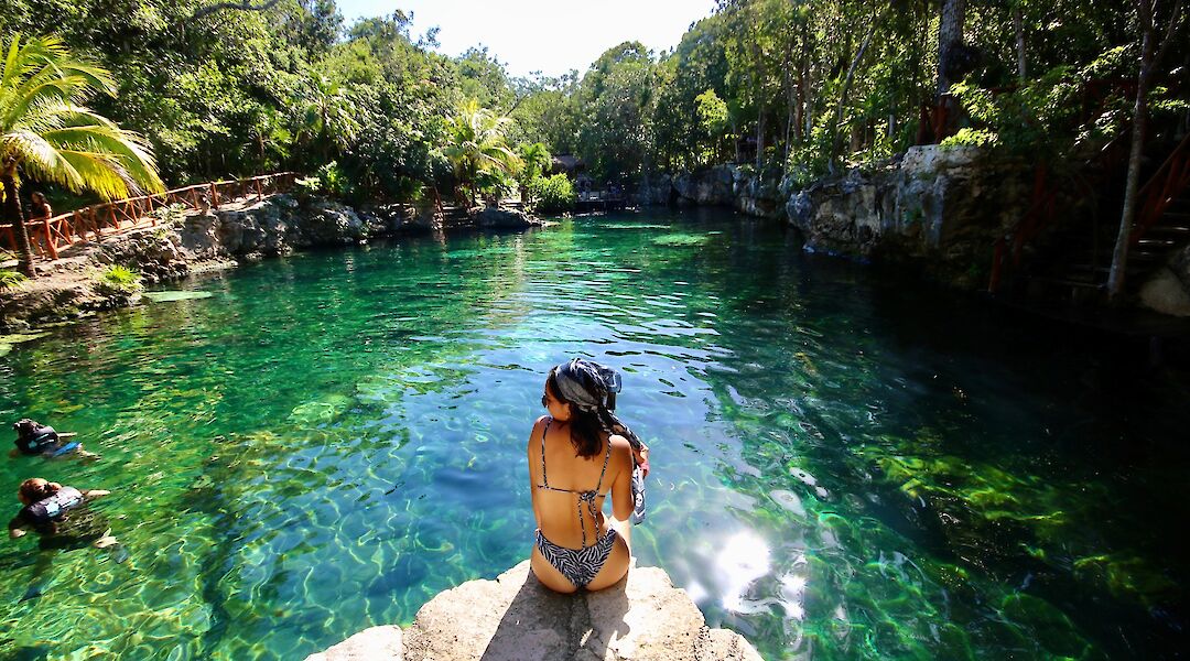 Tulum 3 Cenotes MTB Tour with Ziplining, Canoeing, Snorkeling & Lunch