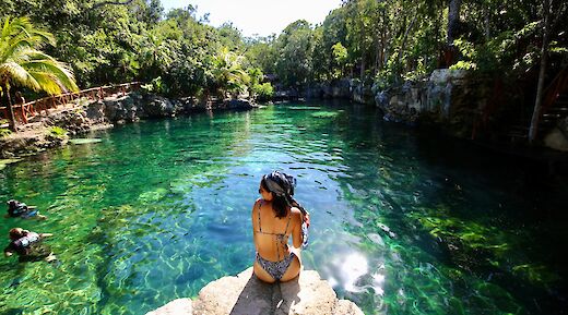 Tulum 3 Cenotes MTB Tour with Ziplining, Canoeing, Snorkeling & Lunch, Tulum