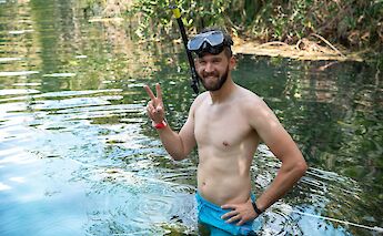 Snorkeling in a cenote, Tulum, Mexico. CC:Mexico Kan Tours