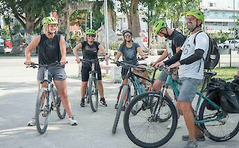 Taking a break on a bike tour, Tulum, Mexico. CC:Mexico Kan Tours