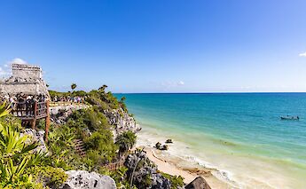 Beach at Tulum, Mexico. CC:Mexico Kan Tours