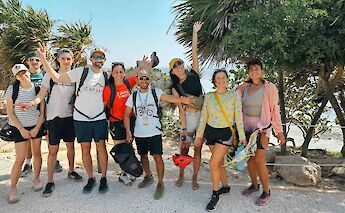 Group photo, Tulum, Mexico. CC:Mexico Kan Tours