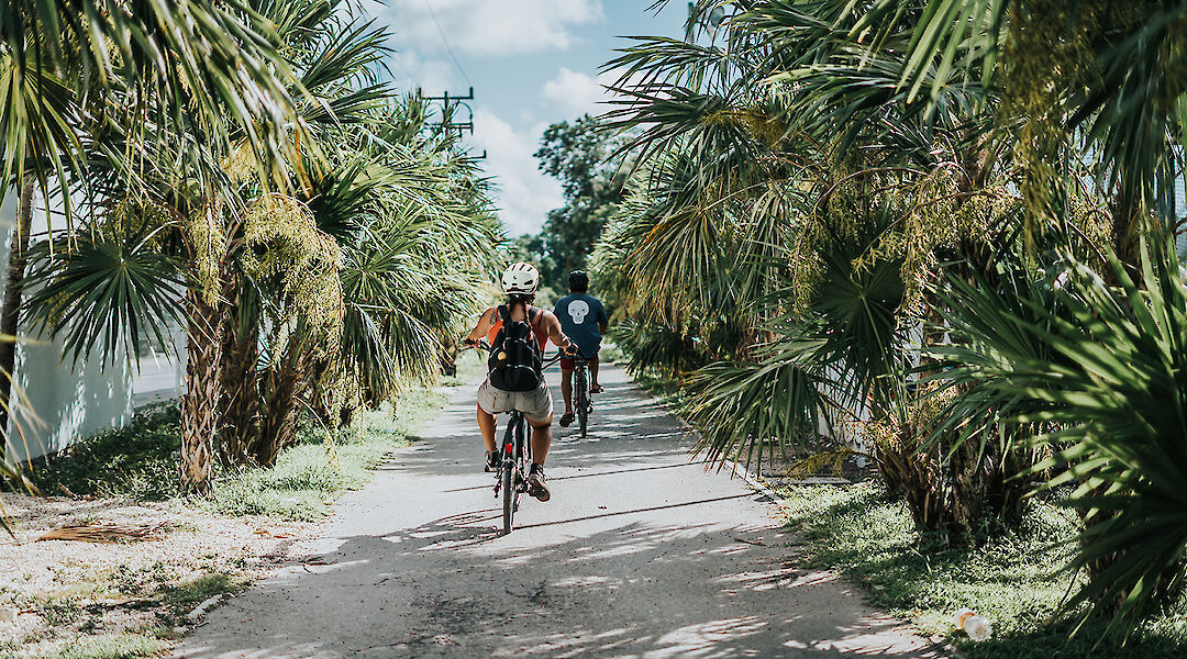 Riding along a path, Tulum, Mexico. CC:Mexico Kan Tours