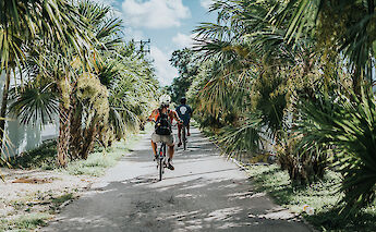 Riding along a path, Tulum, Mexico. CC:Mexico Kan Tours