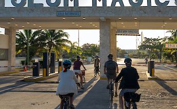 Riding into Tulum, Mexico. CC:Mexico Kan Tours