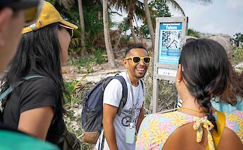 Sharing jokes, Tulum, Mexico. CC:Mexico Kan Tours