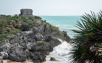 Waves crashing in Tulum, Mexico. CC:Mexico Kan Tours