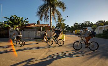 Cycling in the sunlight, Tulum, Mexico. CC:Mexico Kan Tours