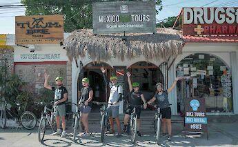 Ready to embark on the bike tour, Tulum, Mexico. CC:Mexico Kan Tours