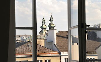 Towers of Linz, Austria. Unsplash:June O