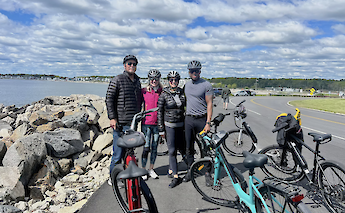 Group photo on the bike tour, Portsmouth bike tour, New Hampshire, USA. CC:TO