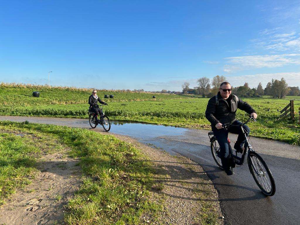Cycling through the countryside, Amsterdam bike tour, Holland. CC:TO