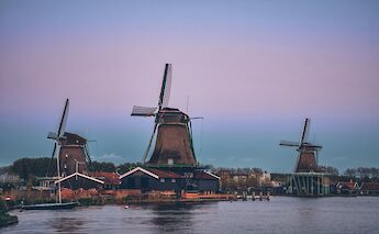 Windmills in the evening, Holland. Getty Images@Unsplash
