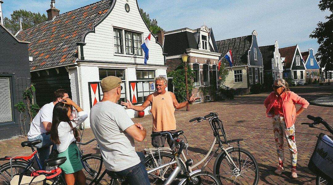 Stopping in a Noord outside Amsterdam, Holland bike tour. CC:TO