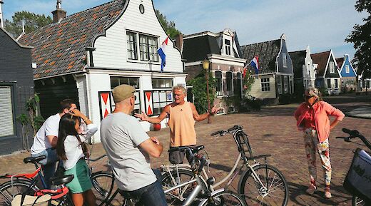 Stopping in a Noord outside Amsterdam, Holland bike tour. CC:TO