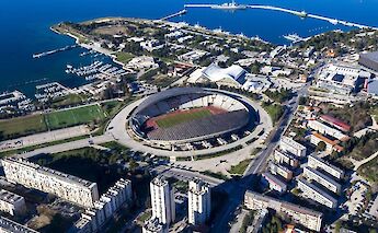 Poljud stadium from above, Split.
