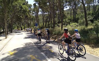 Cycling in rural Split, Croatia.
