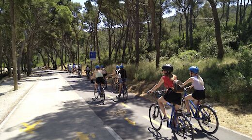 Cycling in rural Split, Croatia.