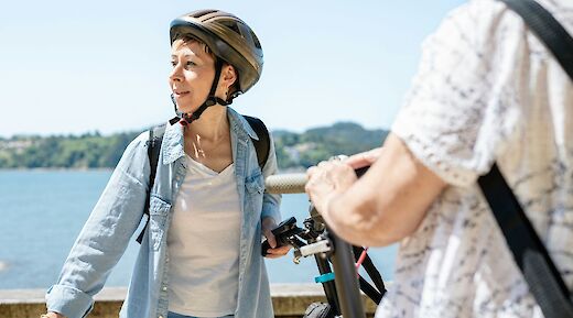 Taking a break on a bicycle tour. A. C.@Unsplash