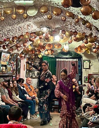 Gypsy Flamenco in a cave of Sacramonte, Granada. ©Heather