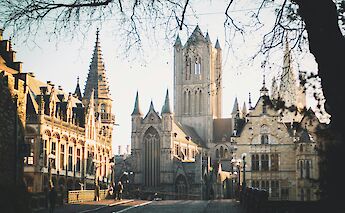 Ghent, Belgium in the early morning. Christian Lue@Unsplash