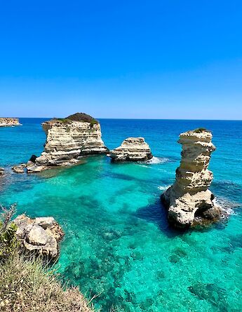 The azure water of Torre dell’Orso. ©Heather
