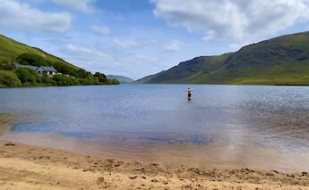 Swimming in a lake, Galway, Ireland. CC:Fat Bike Galway