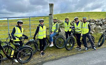Group bike tour taking a break, Galway, Ireland. CC:Fat Bike Galway
