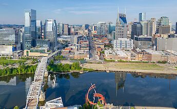 Nashville from above, Tennessee, USA. Mike Gattorna@Unsplash